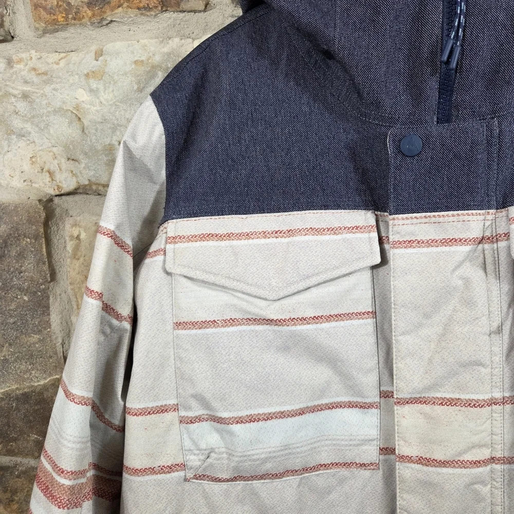 Burton Covert Striped Insulated Snowboard Ski Jacket Coat